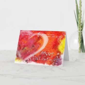 Watercolor Heart Holiday Card by William63 at Zazzle