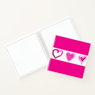Watercolor Heart Love Notebook
