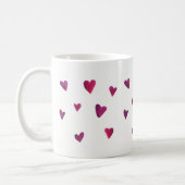 Watercolor Heart Melody Coffee Mug (Left)