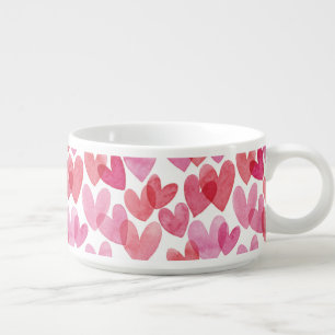 Watercolor Heart Pattern Bowl