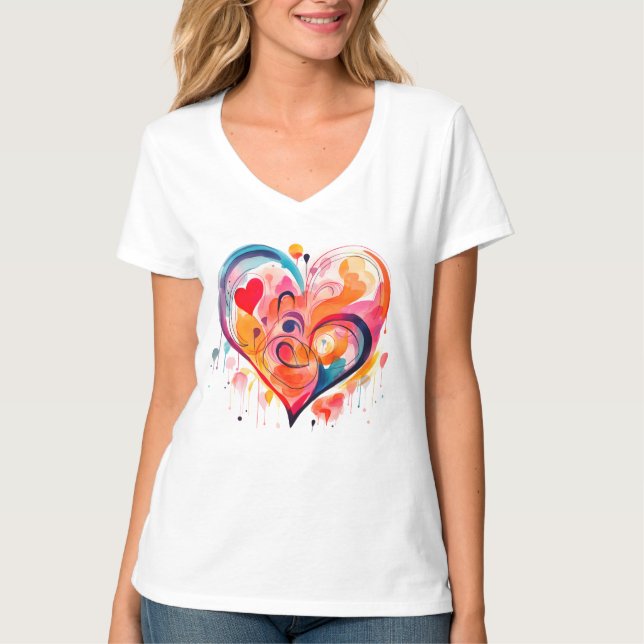 Watercolor Heart T-Shirt (Front)