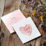Watercolor Heart Will You Be My Bridesmaid Card<br><div class="desc">Simple Will you be my bridesmaid card with pink background,  watercolor heart element and modern lettering is great for bridesmaid proposal.</div>