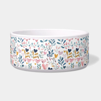 Watercolor hearts bowl