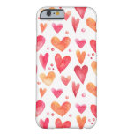 Watercolor Hearts Barely There Iphone 6 Case at Zazzle