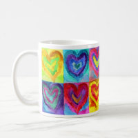 Watercolor Hearts Coffee Mug