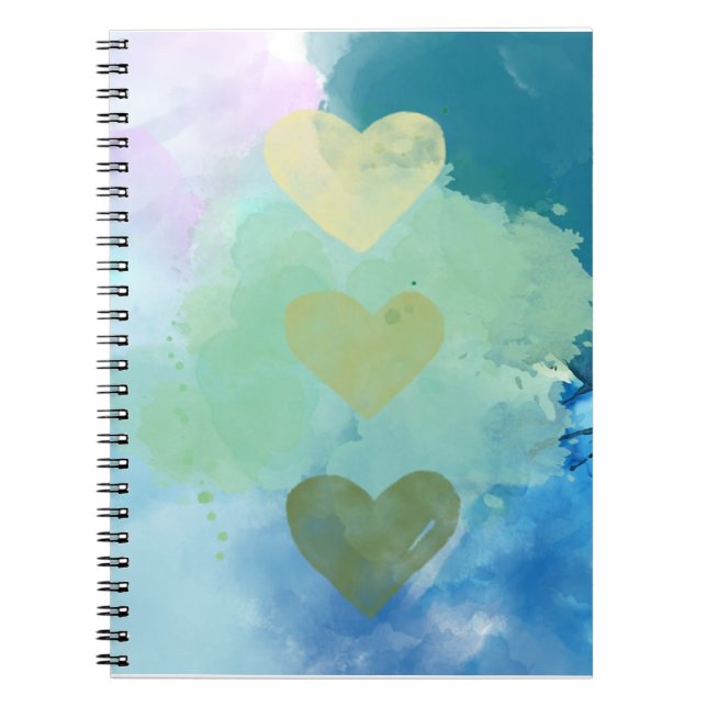 Watercolor Hearts Journal (Front)