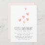 Watercolor Hearts Little Sweetheart Baby Shower Invitation