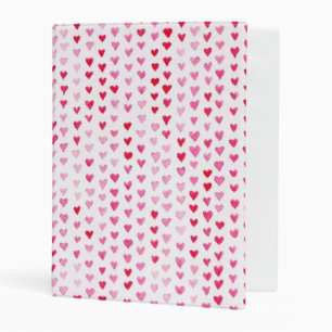 Watercolor Hearts Mini Binder