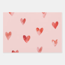Watercolor Hearts Seamless Pattern