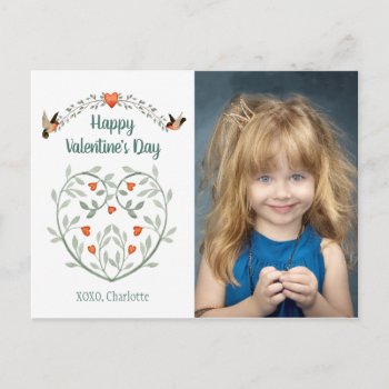 Watercolor Hearts Valentine Photo Card by DP_Holidays at Zazzle