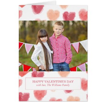 Watercolor Hearts | Valentine's Day Cards by fancypaperie at Zazzle