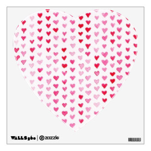 Watercolor Hearts Wall Decal
