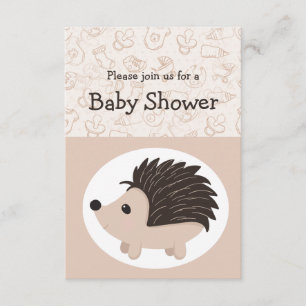 Watercolor Hedgehog Animal Baby Shower Fun PARTY Invitation