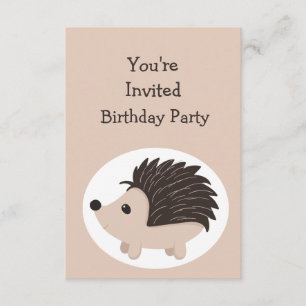 Watercolor Hedgehog Animal BIRTHDAY Fun PARTY Invitation