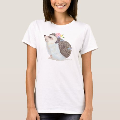 Watercolor Hedgehog T_Shirt