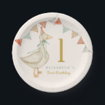 Watercolor Hello Baby Duck. Toys First Birthday Paper Plates<br><div class="desc">Watercolor Hello Baby  Toys Baby First Birthday</div>