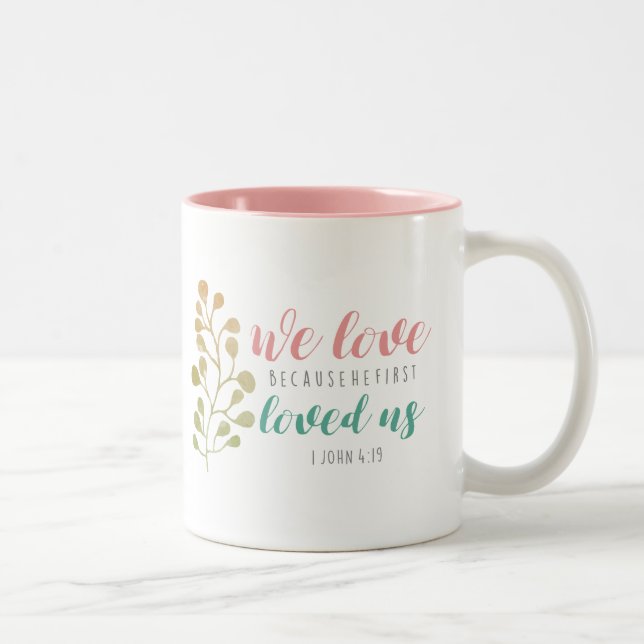 Watercolor Herb Christian Bible verse mug (Right)