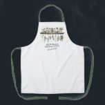 Watercolor Herbalist Botanical  Apron<br><div class="desc">A simple modern minimalist herbalist watercolor apron,  featuring hanging watercolor herbs and plants. Rustic and earthy style. Customize with your name and title. A rustic elegant style. You may also delete text and keep plant images.</div>