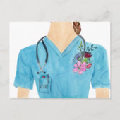 Watercolor Hero Nurse Postcard (Front)