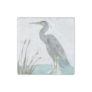 Watercolor Heron Stone Magnet
