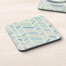 Watercolor Herringbone, Blue, Mint, Beige