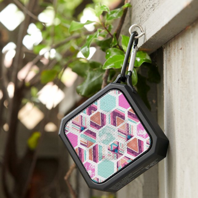 Watercolor Hexagon Pattern Bluetooth Speaker (Inisitu)