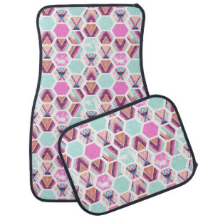 Watercolor Hexagon Pattern Car Floor Mat