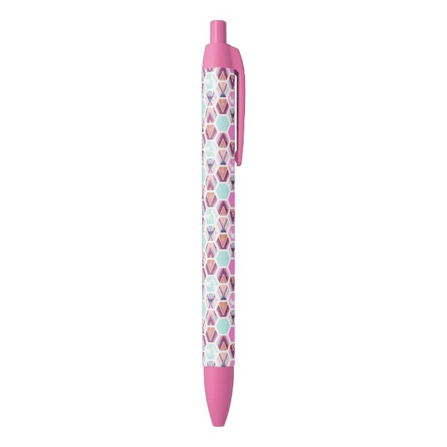 Watercolor Hexagon Pattern Pen (Bottom (Vertical))