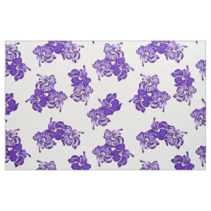 Watercolor Hibiscus Hawaiian Tropical Fabric