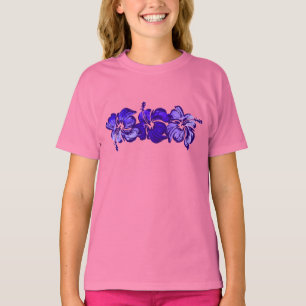 Watercolor Hibiscus Hawaiian Tropical T-Shirt