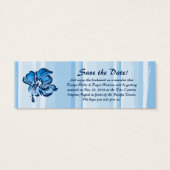 Watercolor Hibiscus Save The Date Bookmark (Back)