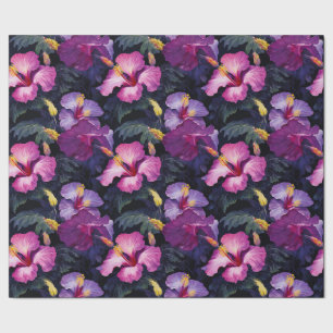 Watercolor Hibiscus Wrapping Paper