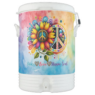 Watercolor Hippie Igloo Cooler