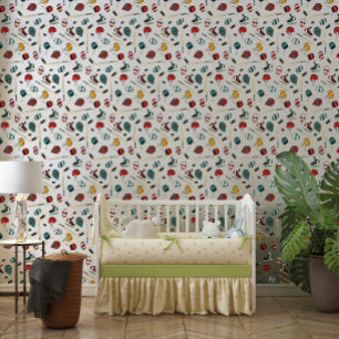 Watercolor Hockey Kids Room Wallpaper Wallpaper