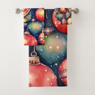 Watercolor Holiday Art Christmas Decoration 