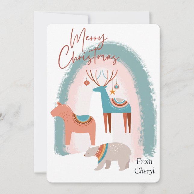 Watercolor Holiday Christmas Card (Front)