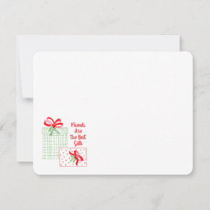 Watercolor Holiday Friends are Best Gifts Merry C Note Card