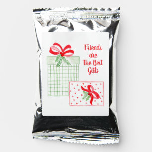 Watercolor Holiday Friends are the Best Gifts Coffee Drink Mix