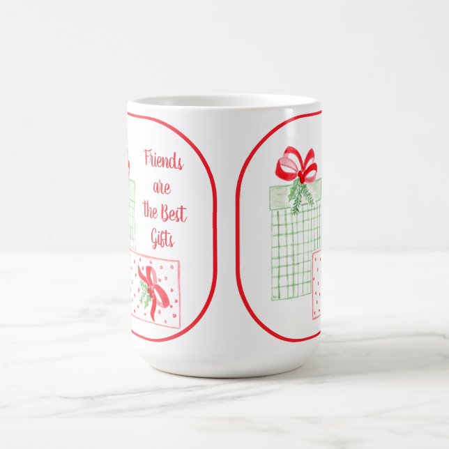 Watercolor Holiday Friends are the Best Gifts Coffee Mug (Center)