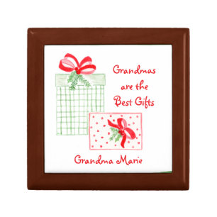 Watercolor Holiday PERSONALIZE Grandma Gift Box