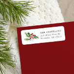 Watercolor Holly Berries Holiday Return Address Label<br><div class="desc">Dress up your holiday envelopes with our elegant Watercolor Holly Berries return address labels. The holiday return address labels feature red watercolor holly berries with green leaves and your name & address. Perfect to use with your greeting cards,  holiday party invites,  and more!</div>