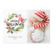 Watercolor Holly Wreath Merry Christmas Photo