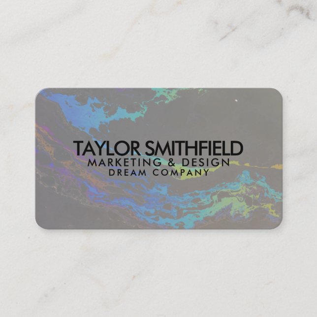 Watercolor Holographic Business Card (Front)