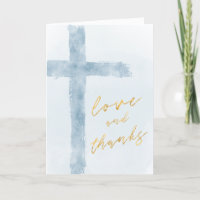 watercolor Holy Cross Thank you Card