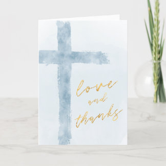 watercolor Holy Cross Thank you Card