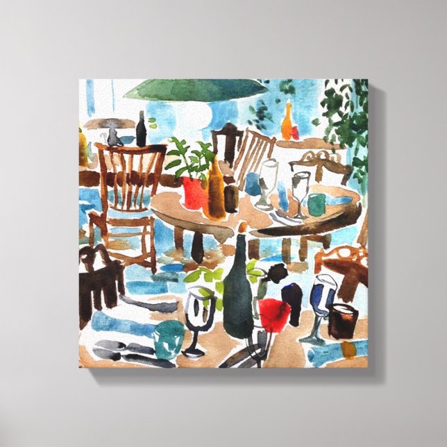 Watercolor Home Canvas Print (Front)