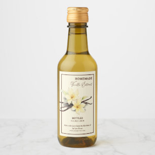 Watercolor Homemade Vanilla Extract Label Sticker
