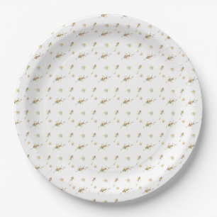 Watercolor Honey Bee Paper Plates