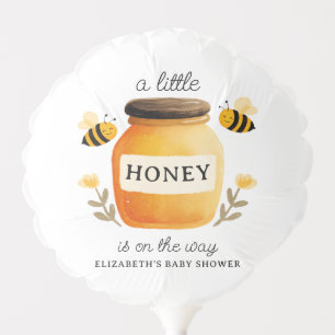 Watercolor Honey Jar & Bees Baby Shower Balloon