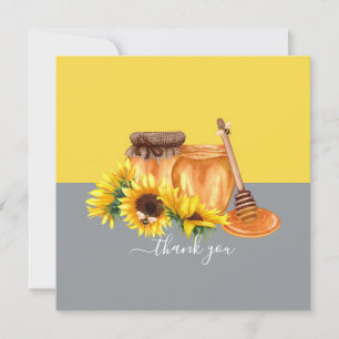 Watercolor Honey Still Life Thank You Card